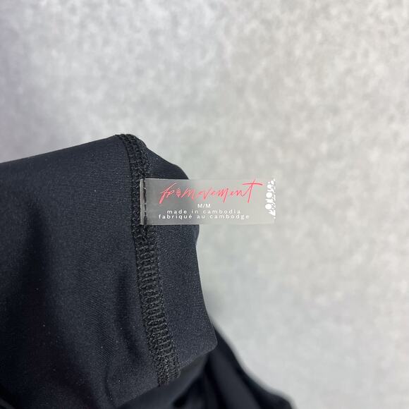 Free People Movement Black Back It Up Onesie Jumpsuit Size Medium - Picture 13 of 14